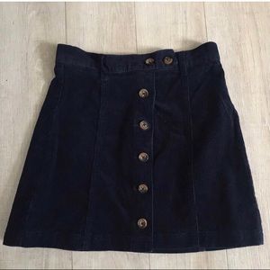 Blue corduroy skirt